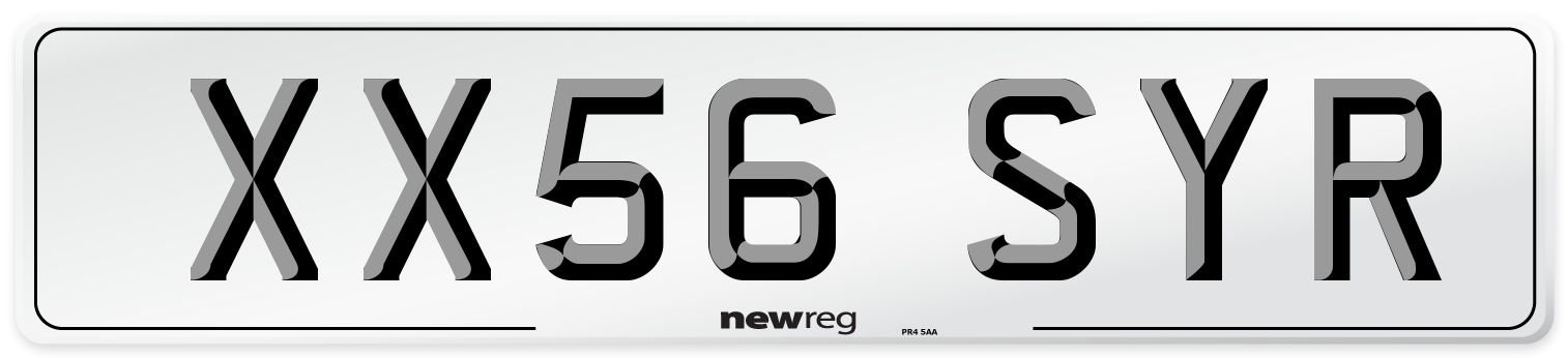 XX56 SYR Number Plate from New Reg